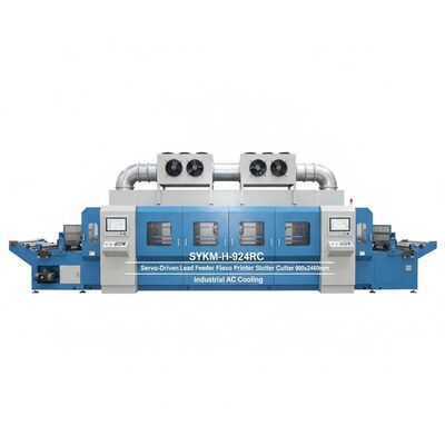 SYKM-H-924RC セルボ駆動のリードフィッダー フレクソプリンター スロッター ダイカット 900x2400mm 工業用AC冷却